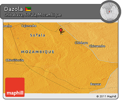 Political Panoramic Map of Dazola