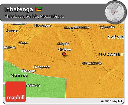 Political Panoramic Map of Inhafenga