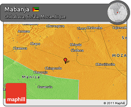 Political Panoramic Map of Mabanja