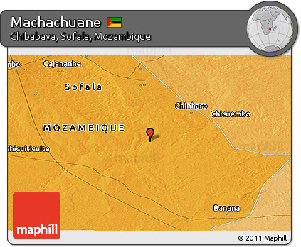 Political Panoramic Map of Machachuane