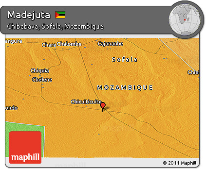 Political Panoramic Map of Madejuta