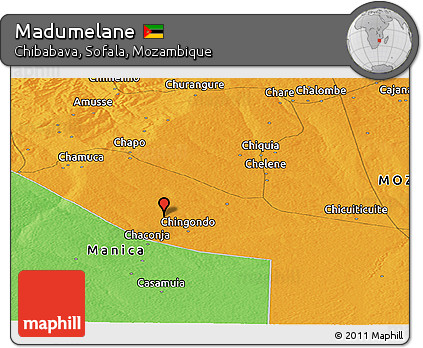 Political Panoramic Map of Madumelane