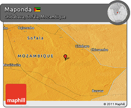 Political Panoramic Map of Maponda