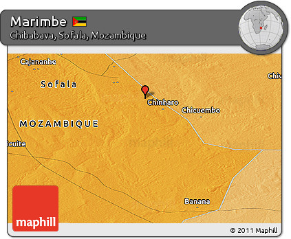 Political Panoramic Map of Marimbe