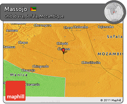 Political Panoramic Map of Massojo