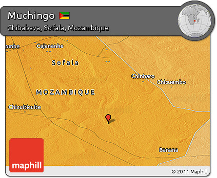 Political Panoramic Map of Muchingo