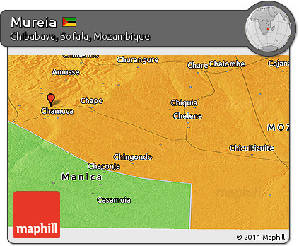 Political Panoramic Map of Mureia