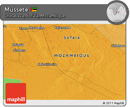 Political Panoramic Map of Mussete