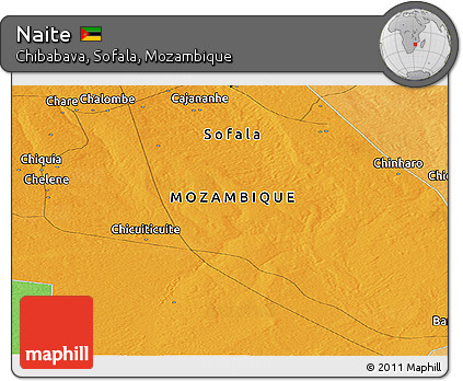 Political Panoramic Map of Naite