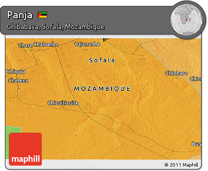 Political Panoramic Map of Panja
