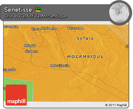 Political Panoramic Map of Senetisse