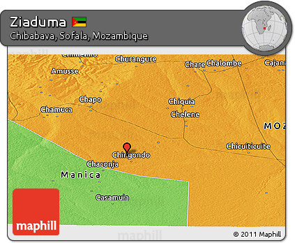 Political Panoramic Map of Ziaduma