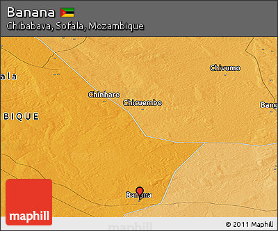Political Panoramic Map of Banana