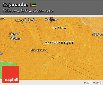 Political Panoramic Map of Cajananhe