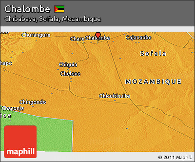 Political Panoramic Map of Chalombe