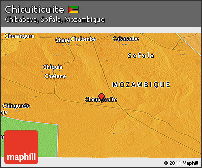 Political Panoramic Map of Chicuiticuite