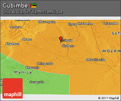 Political Panoramic Map of Cubimbe