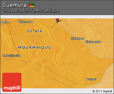 Political Panoramic Map of Cuemura
