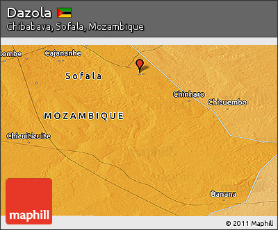 Political Panoramic Map of Dazola
