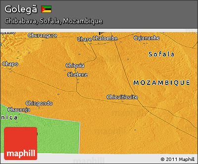Political Panoramic Map of Golegã
