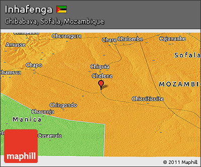 Political Panoramic Map of Inhafenga