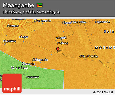 Political Panoramic Map of Maanganhe