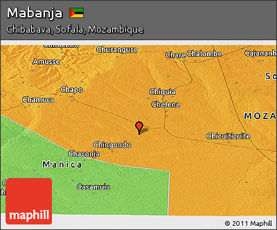 Political Panoramic Map of Mabanja