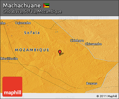 Political Panoramic Map of Machachuane