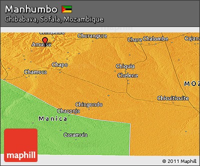 Political Panoramic Map of Manhumbo