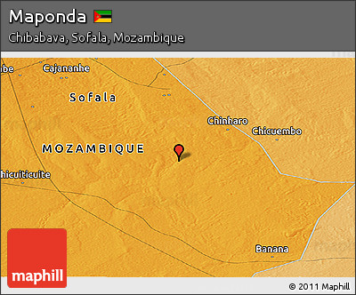 Political Panoramic Map of Maponda