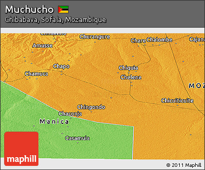 Political Panoramic Map of Muchucho