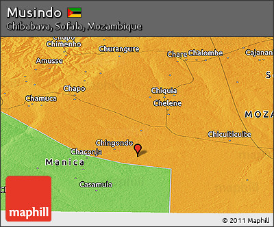 Political Panoramic Map of Musindo