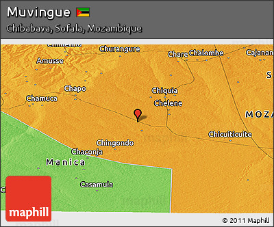 Political Panoramic Map of Muvingue