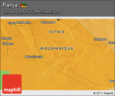 Political Panoramic Map of Panja