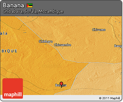 Political Panoramic Map of Banana