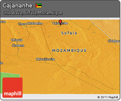 Political Panoramic Map of Cajananhe