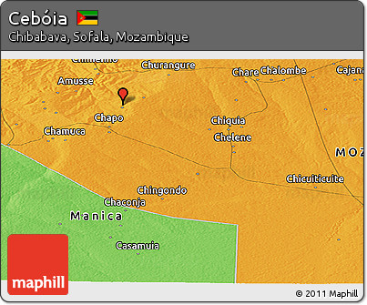 Political Panoramic Map of Cebóia