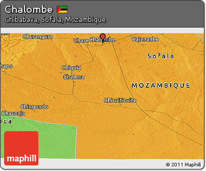 Political Panoramic Map of Chalombe