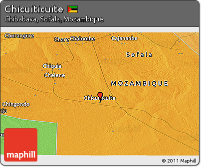 Political Panoramic Map of Chicuiticuite