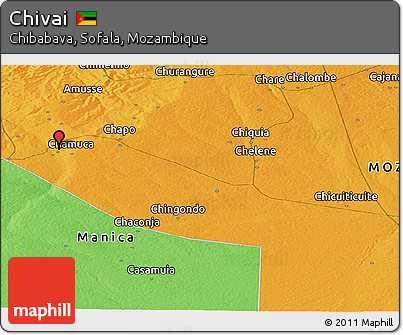Political Panoramic Map of Chivai