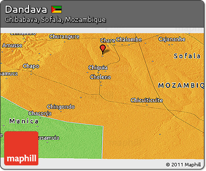 Political Panoramic Map of Dandava