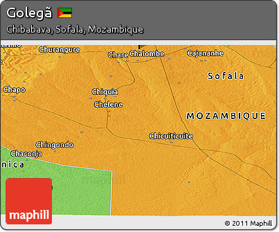 Political Panoramic Map of Golegã