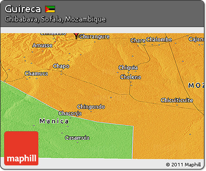 Political Panoramic Map of Guireca