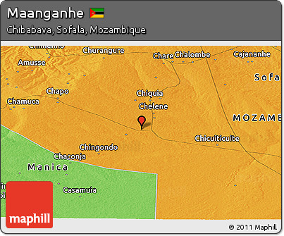 Political Panoramic Map of Maanganhe