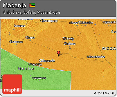 Political Panoramic Map of Mabanja