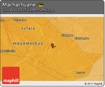 Political Panoramic Map of Machachuane