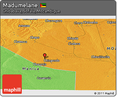 Political Panoramic Map of Madumelane