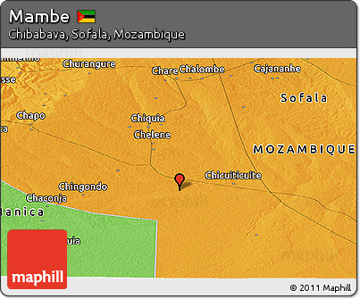 Political Panoramic Map of Mambe