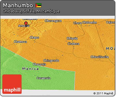 Political Panoramic Map of Manhumbo