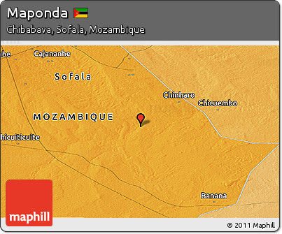 Political Panoramic Map of Maponda